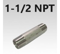 1-1/2 NPT Type 316 Stainless Pipe Nipples
